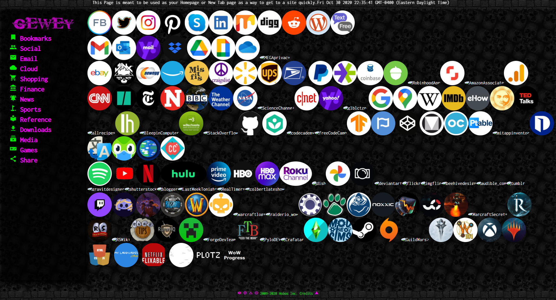 Oct 2020 PWA Dashboard